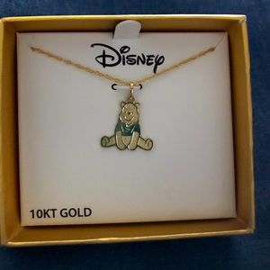 10k solid gold Winnie the Pooh pendant